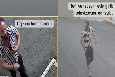 Mətanət İsgəndərlinin keçmiş gəlininin evindən televizor oğurlanıb: Video