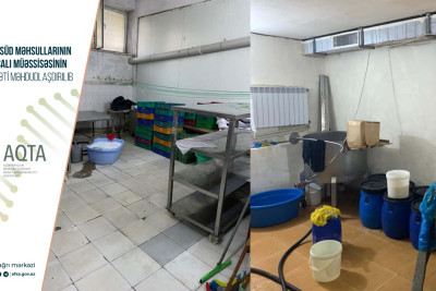 Xətai: M.Hadi küçəsində yerləşən süd məhsulları istehsalı sexi bağlanıb