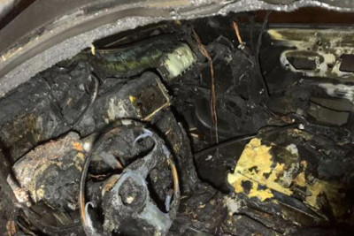 Xətai rayonunda hərəkətdə olan avtomobil alışıb