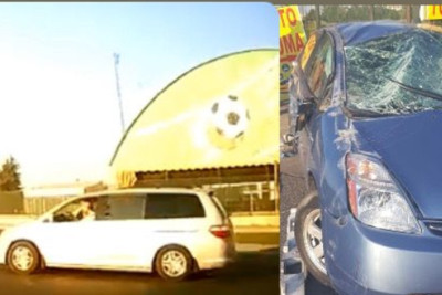 Böyükşor Bulvarının yaxınlığında “Prius” aşıb