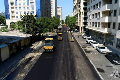Nəsimi rayonunda növbəti küçə təmir olunur