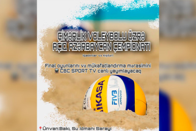 Bakıda çimərlik voleybolu üzrə açıq ölkə çempionatına start verilib