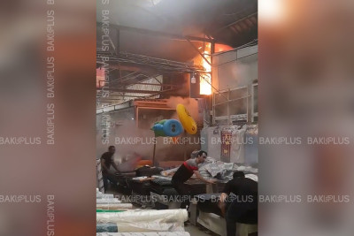 “Sədərək” ticarət mərkəzində yanğın olub