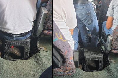 Bakı Avtovağzalından çıxan avtobusda qanunsuz sərnişindaşıma həyata keçirilir