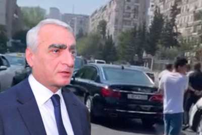 Bakıda nazirin birinci müavininin avtomobili qəzaya düşüb