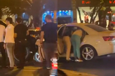 Neftçilər prospektində iki avtomobil toqquşub