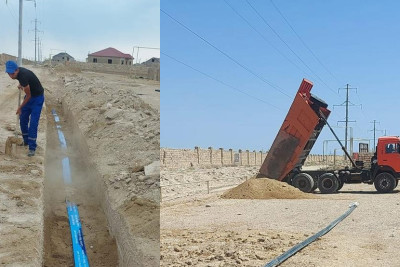 Suraxanıda su təchizatı və kanalizasiya infrastrukturu yenidən qurulur