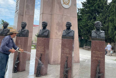 Biləcəri qəsəbəsində təmizlik işləri görülüb