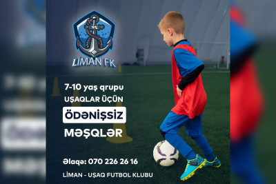 Bakıda futbol həvəskarı olan balacalar üçün ödənişsiz təlim məşqləri keçirilir