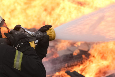Xəzər rayonunda obyekt və ağaclar yanıb