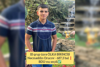 Daha bir paytaxt məktəbinin məzunu qəbul imtahanında ən yüksək bal toplayıb