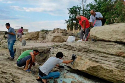 Buzovna sahillərindəki qayalıqlar təmizlənib