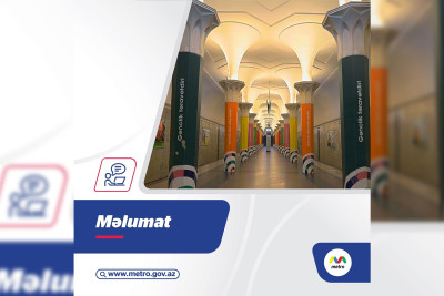 Bakı Metropoliteninin bu stansiyasında gücləndirilmiş iş rejimi tətbiq olunacaq