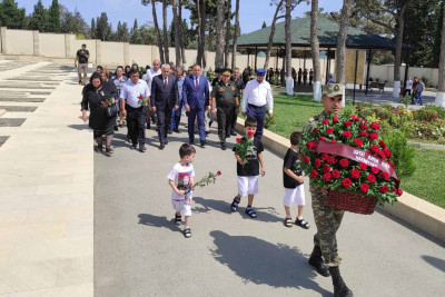 Xətai rayonunda şəhid Əkbər Pənahovun doğum günündə xatirəsi anılıb