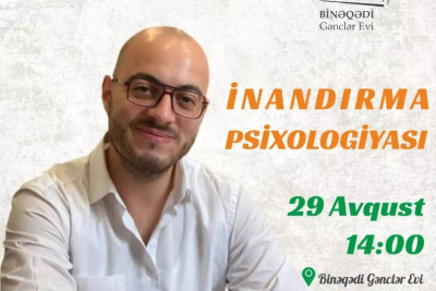 Binəqədi Gənclər Evində Orxan Şahbaz psixoloqiya üzrə təlim keçirəcək