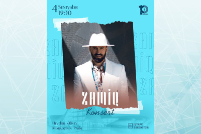 Müğənni Zamiq Hüseynov pulsuz konsert verəcək