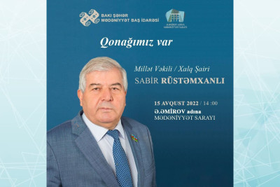 Xalq şairi Sabir Rüstəmxanlı Lökbatan qəsəbəsində görüş keçirəcək