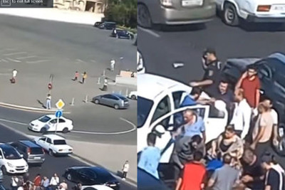 Gənclik Mall-un qarşısında piyadanı avtomobil vurub