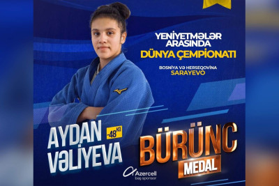 Bakılı cüdoçu Aydan Vəliyeva dünya çempionatında bürünc medal qazanıb