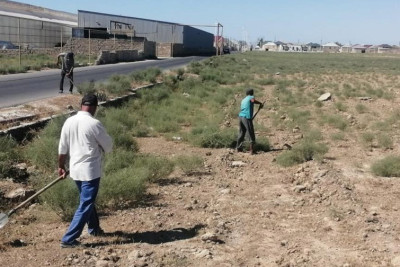 Xəzər rayonunda təmizlik abadlıq işləri aparılıb