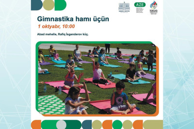 “İdman hamı üçün” layihəsi çərçivəsində Bakıda açıq havada idman təbdiri baş tutacaq