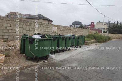 Badamdar qəsəbəsində yeni zibil qutuları yerləşdirilib