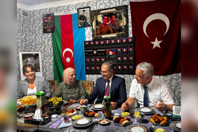 Səbail rayonunda Vətən müharibəsi şəhidinin ailəsi ziyarət edilib