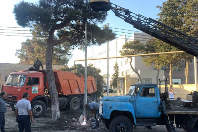 Xəzər rayonunda genişmiqyaslı abadlıq işləri aparılır