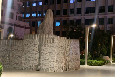Tofiq Quliyevin heykəlinin açılışı öncəsi hazırlıq işləri yekunlaşmaq üzrədir