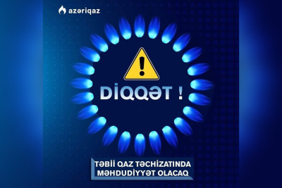 Xətai və Nizami rayonlarında qaz olmayacaq
