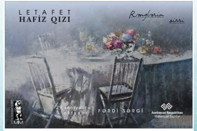 Lətafət Hafiz qızı Məmmədova Bakıda öz sənət işlərini təqdim edib
