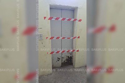 Xətai rayonunda 16 mərtəbəli binanın lifti qırılaraq yerə çarpılıb