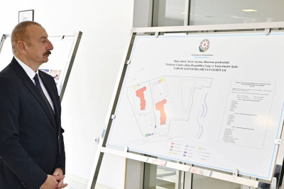 Prezident İlham Əliyev Bakıda yenidən qurulmuş tibb və təhsil müəssisələrinə baxış keçirib