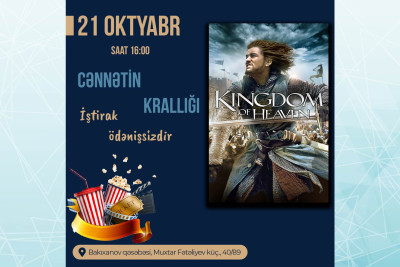 Bakı Gənclər Mərkəzində “Cənnətin Krallığı” adlı film nümayiş olunacaq