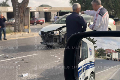 Maştağa şosesində avtoqəza baş verib