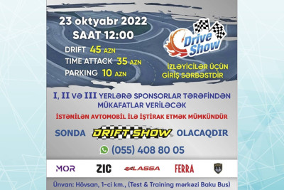 Bakıda Drift və Sürət yarışları keçiriləcək
