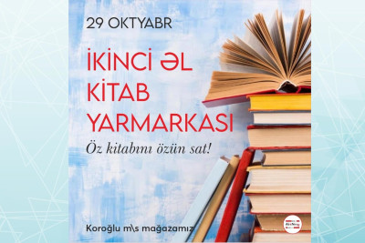 Bakıda ikinci əl kitab yarmarkası keçiriləcək