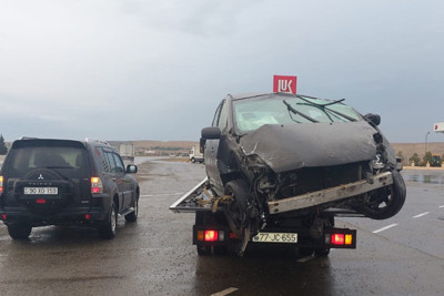 Bakı-Qazax yolunda yol-nəqliyyat hadisəsi baş verib
