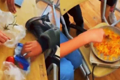 DİN sinifdə pomidor-yumurta bişirən şagirdlərlə bağlı məsələyə aydınlıq gətirib