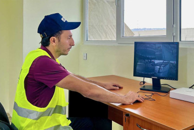 Bakıda yeni piyada keçidi istifadəyə verilib