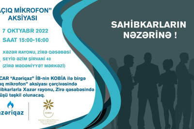 Bakıda növbəti “Açıq mikrofon” aksiyası keçiriləcək