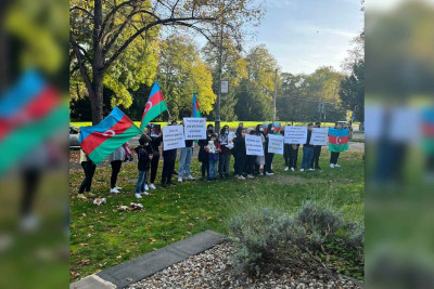 Almaniyanın Köln şəhərində Fransa senatının qətnaməsinə qarşı aksiya keçirilib
