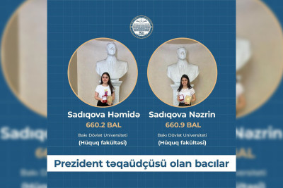 Prezident təqaüdü alanlar arasında iki bacı da var