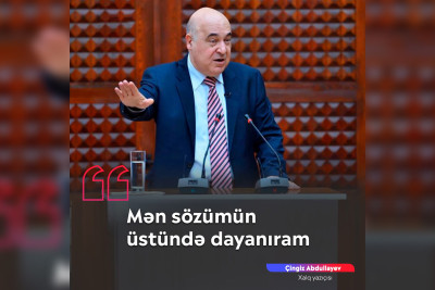 “Mənim kimi birisinə o sualı vermək yersiz idi”, - Çingiz Abdullayev dediyi sözlərdən peşman olmadığını bildirib