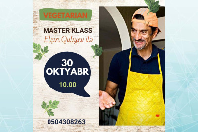 Bakıda vegetarian yeməklərini bişirməyi öyrənmək şansı