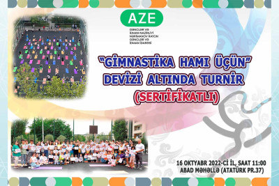 Nərimanov rayonunda ABAD məhəllədə gimnastika turniri təşkil ediləcək