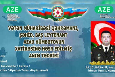 Bakıda şəhid Azad Hümbətovun xatirəsinə həsr edilmiş idman tədbiri baş tutacaq