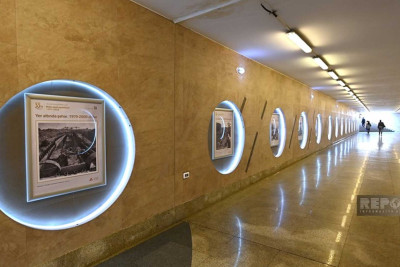 Metronun “Gənclik” stansiyasında Metropolitenin 55 illiyinə həsr olunmuş sərgi keçirilir
