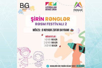Bakıda 2-ci dəfə "Şirin Rənglər" rəsm festivalı keçiriləcək