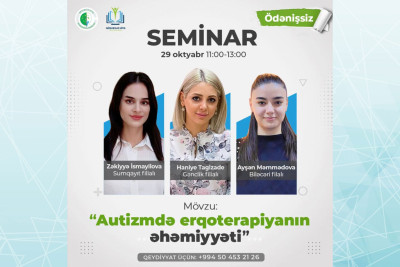 “Qüsursuz nitq” mərkəzi autizimlə bağlı ödənişsiz seminar keçirəcək